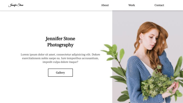 screenshot of jennifer stone website
